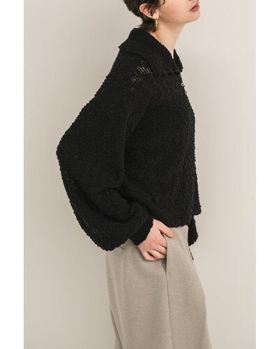 【Mewl 2026 AUTUMN】つぶつぶ2WAYネックニット - Champdelarose