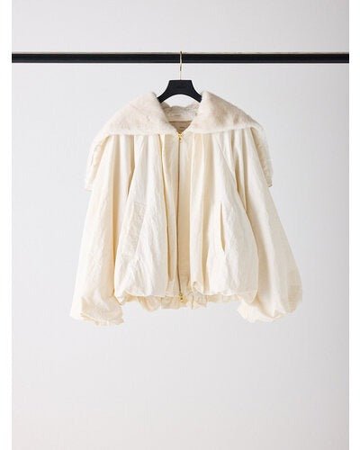 【Mewl 2026 AUTUMN】2WAYファーフードブルゾン - Champdelarose