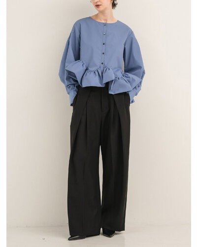 【Mewl 2026 AUTUMN】アシメペプラムラッフルBL - Champdelarose