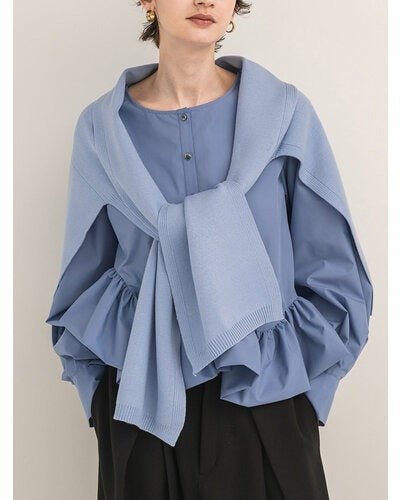 【Mewl 2026 AUTUMN】アシメペプラムラッフルBL - Champdelarose