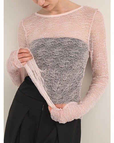 【Mewl 2026 AUTUMN】レースロングスリーブTOPS - Champdelarose