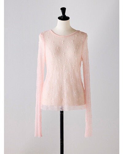 【Mewl 2026 AUTUMN】レースロングスリーブTOPS - Champdelarose