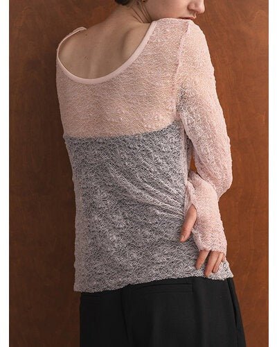 【Mewl 2026 AUTUMN】レースロングスリーブTOPS - Champdelarose