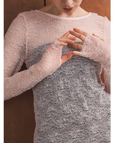 【Mewl 2026 AUTUMN】レースロングスリーブTOPS - Champdelarose