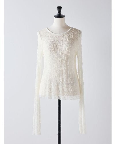 【Mewl 2026 AUTUMN】レースロングスリーブTOPS - Champdelarose