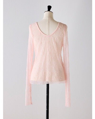 【Mewl 2026 AUTUMN】レースロングスリーブTOPS - Champdelarose