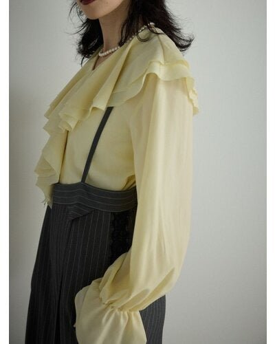 【Mewl 2026 PRE SPRING】ラッフルブラウス - Champdelarose