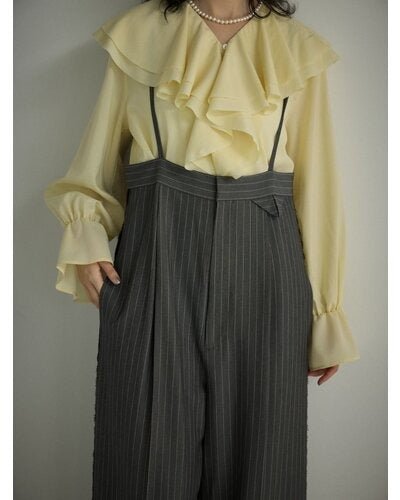 【Mewl 2026 PRE SPRING】ハイウエストサロペット - Champdelarose