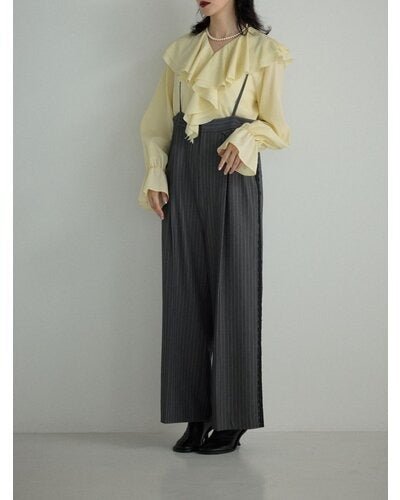 【Mewl 2026 PRE SPRING】ハイウエストサロペット - Champdelarose