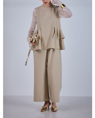 【Mewl 2026 PRE SPRING】ペプラムコンビネゾン - Champdelarose