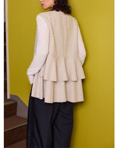 【Mewl 2026 PRE SPRING】ツイードティアードベスト - Champdelarose