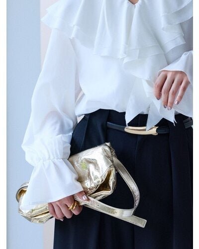 【Mewl 2026 PRE SPRING】メタルプレートエコレザーベルト - Champdelarose