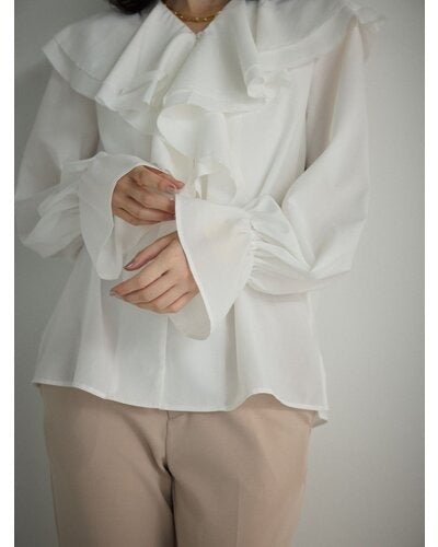 【Mewl 2026 PRE SPRING】ラッフルブラウス - Champdelarose