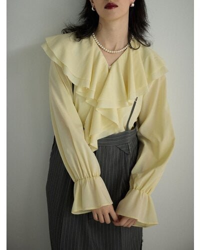 【Mewl 2026 PRE SPRING】ラッフルブラウス - Champdelarose
