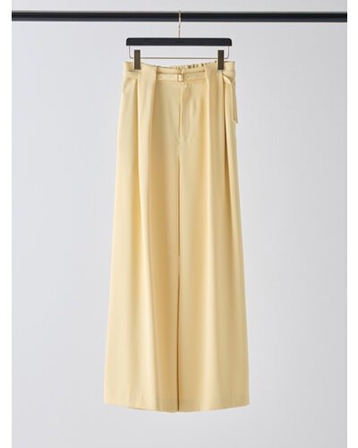 【Mewl 2026 PRE SPRING】ベルト付タックワイドPT - Champdelarose