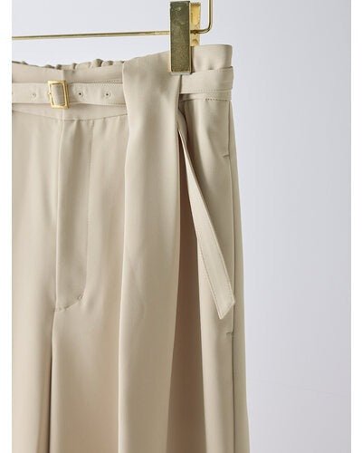 【Mewl 2026 PRE SPRING】ベルト付タックワイドPT - Champdelarose