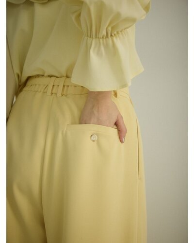 【Mewl 2026 PRE SPRING】ベルト付タックワイドPT - Champdelarose