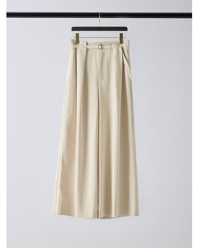 【Mewl 2026 PRE SPRING】ベルト付タックワイドPT - Champdelarose