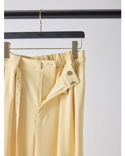 【Mewl 2026 PRE SPRING】ベルト付タックワイドPT - Champdelarose