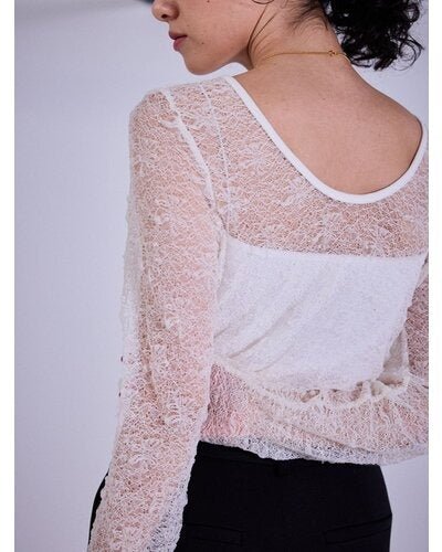 【Mewl 2026 PRE SPRING】レースロングスリーブTOPS - Champdelarose