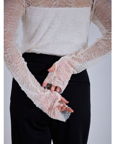 【Mewl 2026 PRE SPRING】レースロングスリーブTOPS - Champdelarose