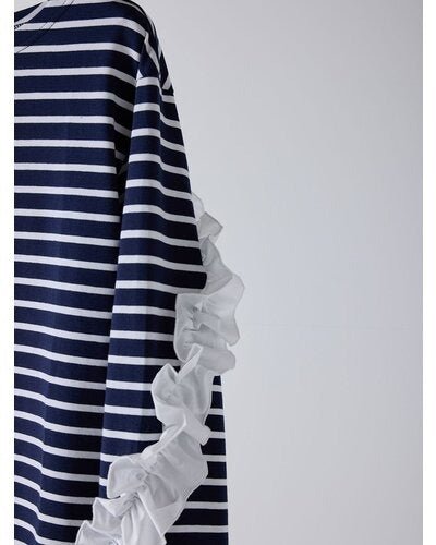【Mewl 2026 PRE SPRING】ボーダーフリルスリーブTOPS - Champdelarose