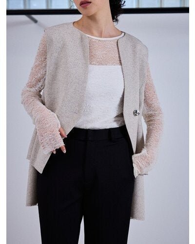 【Mewl 2026 PRE SPRING】レースロングスリーブTOPS - Champdelarose