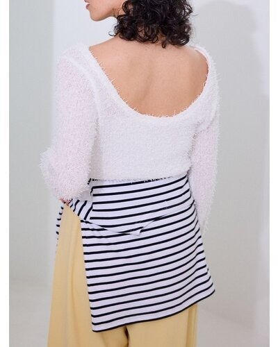【Mewl 2026 PRE SPRING】ブークレーバックオープンTOPS - Champdelarose