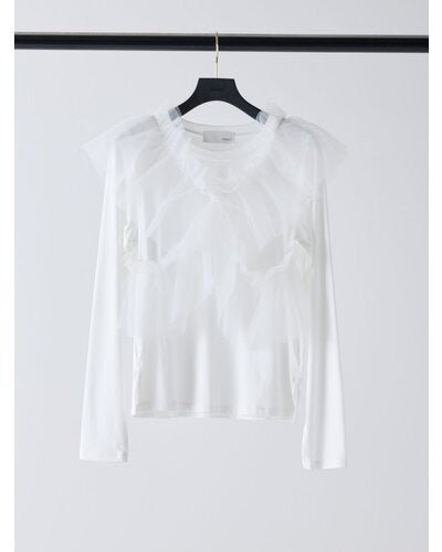 【Mewl 2026 PRE SPRING】マルチWAYチュールフリルTOPS - Champdelarose