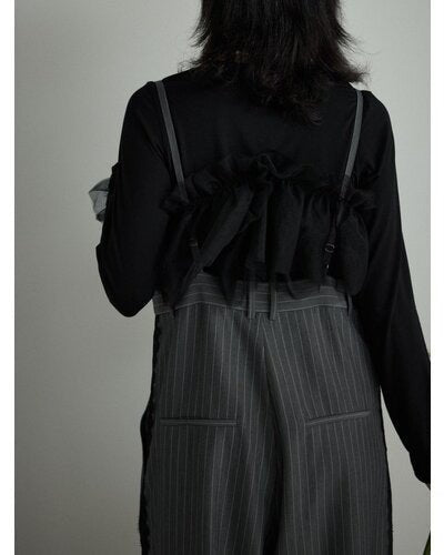 【Mewl 2026 PRE SPRING】マルチWAYチュールフリルTOPS - Champdelarose