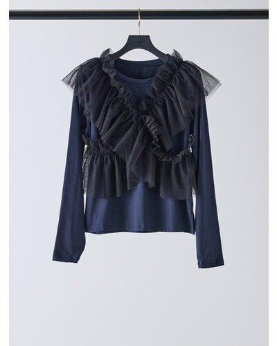 【Mewl 2026 PRE SPRING】マルチWAYチュールフリルTOPS - Champdelarose