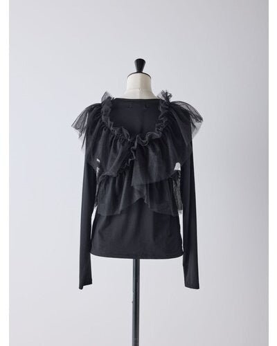【Mewl 2026 PRE SPRING】マルチWAYチュールフリルTOPS - Champdelarose