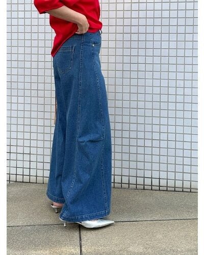 【Mewl 2026 SPRING】スーパーワイドデニム - Champdelarose