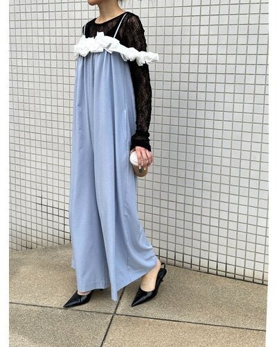 【Mewl 2026 SPRING】バブルフリルサロペット - Champdelarose