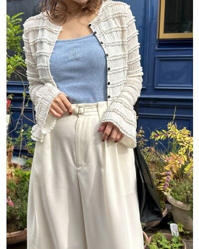 【Mewl 2026 SPRING】ラメリブカップ付きキャミ - Champdelarose