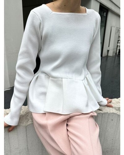 【Mewl 2026 SPRING】ペプラムニット - Champdelarose