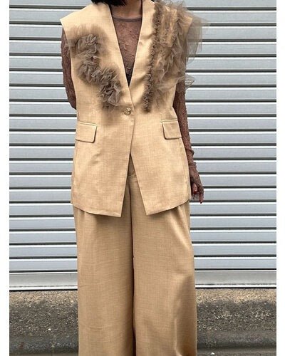 【Mewl 2026 SPRING】チュールフリルベスト - Champdelarose