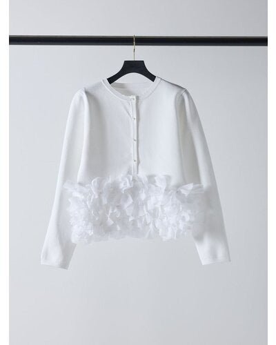 【Mewl 2026 SPRING】リボンフリンジカーデ - Champdelarose