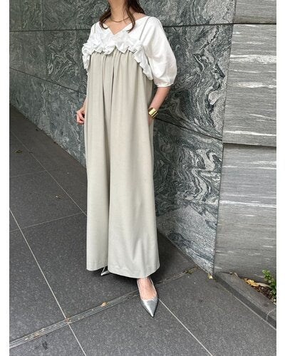 【Mewl 2026 SPRING】バブルフリルサロペット - Champdelarose