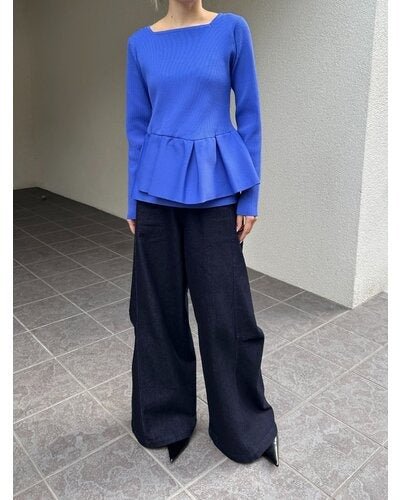 【Mewl 2026 SPRING】ペプラムニット - Champdelarose