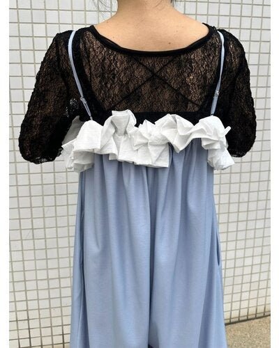 【Mewl 2026 SPRING】バブルフリルサロペット - Champdelarose