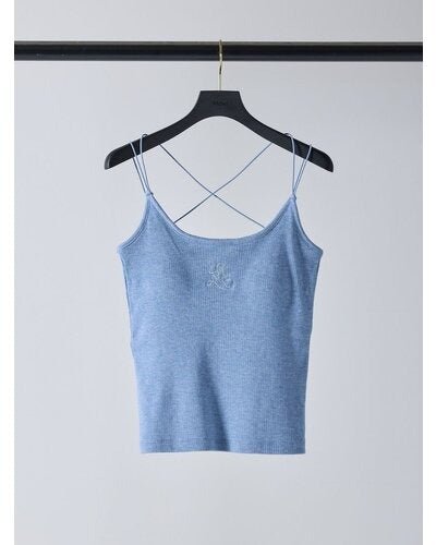 【Mewl 2026 SPRING】ラメリブカップ付きキャミ - Champdelarose