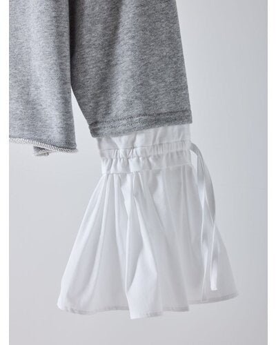 【Mewl 2026 SPRING】オフショルシャツスリーブスウェット - Champdelarose
