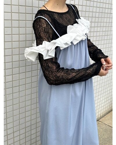 【Mewl 2026 SPRING】バブルフリルサロペット - Champdelarose