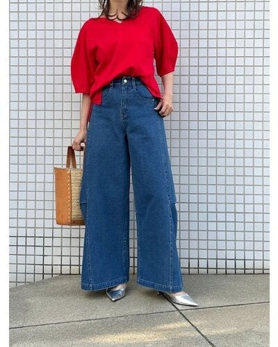 【Mewl 2026 SPRING】スーパーワイドデニム - Champdelarose