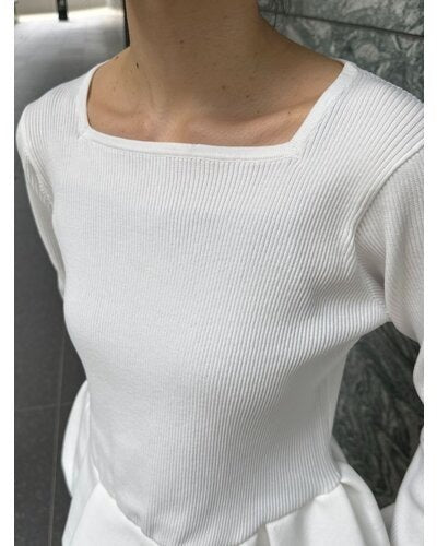 【Mewl 2026 SPRING】ペプラムニット - Champdelarose