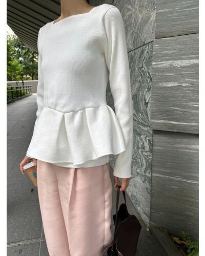 【Mewl 2026 SPRING】ペプラムニット - Champdelarose