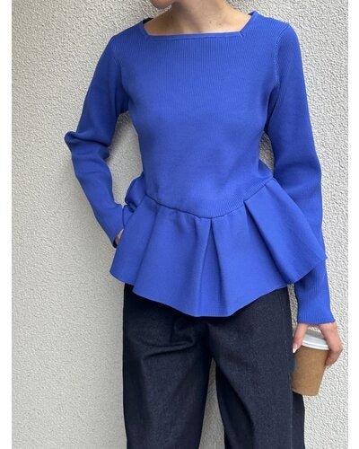 【Mewl 2026 SPRING】ペプラムニット - Champdelarose