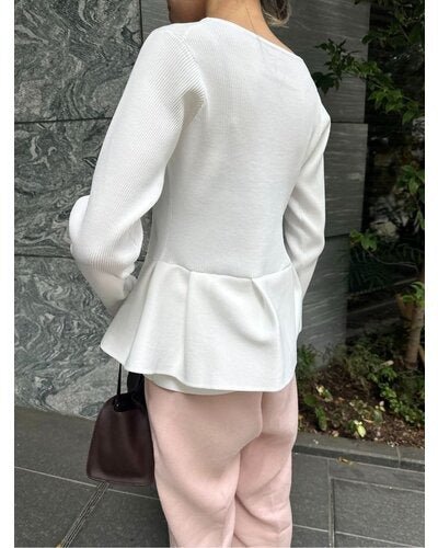 【Mewl 2026 SPRING】ペプラムニット - Champdelarose