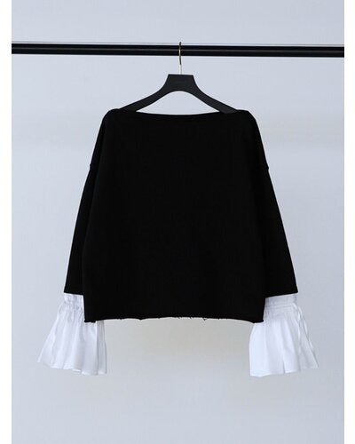 【Mewl 2026 SPRING】オフショルシャツスリーブスウェット - Champdelarose